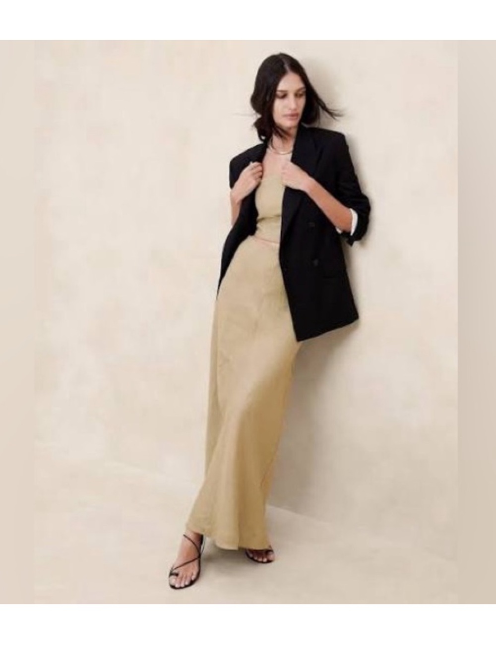 Banana Republic Lisa Linen Maxi Skirt White XXL - Picture 3 of 8